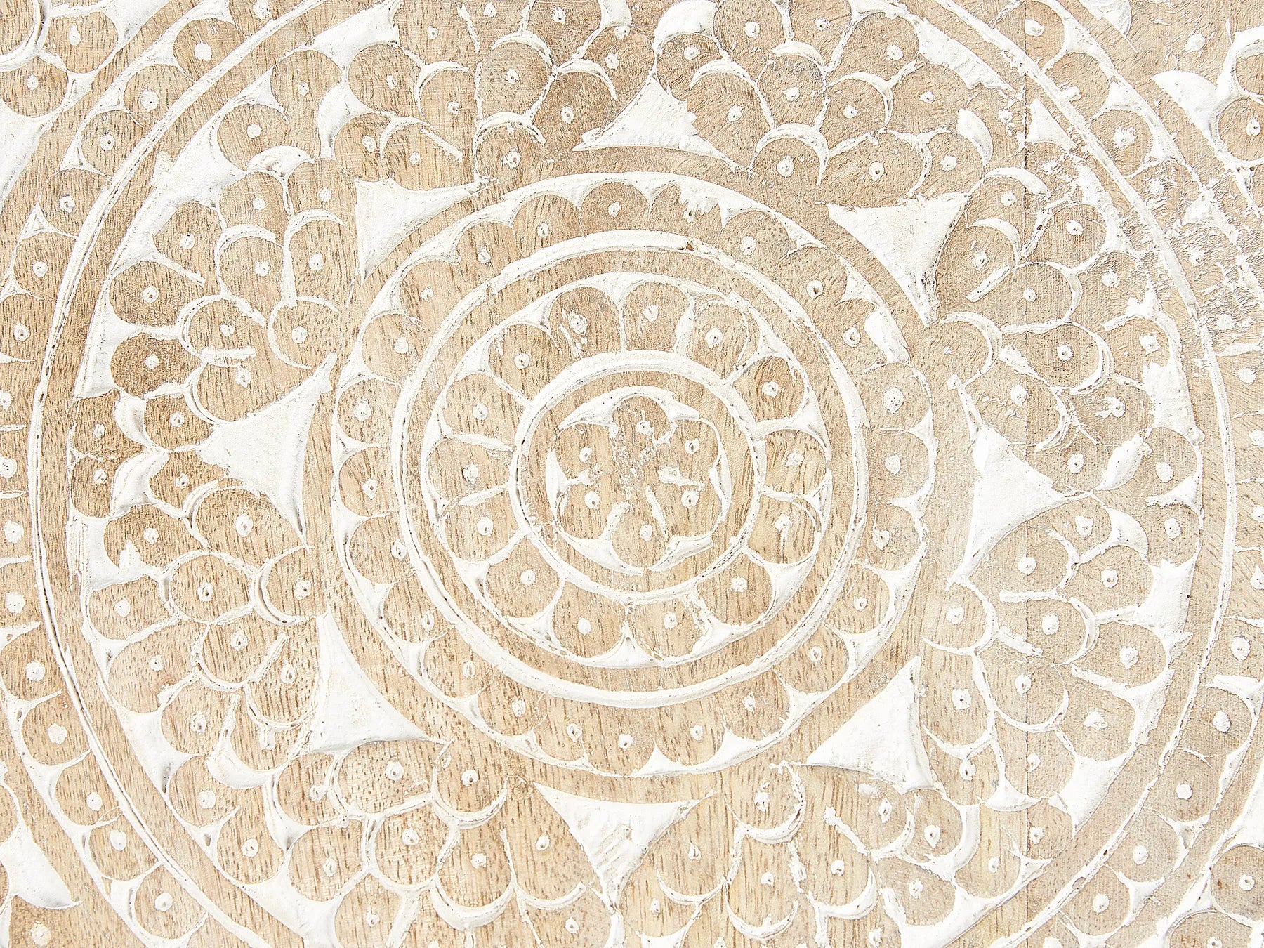 Set of 2 Side Tables UDAY Mango Wood White