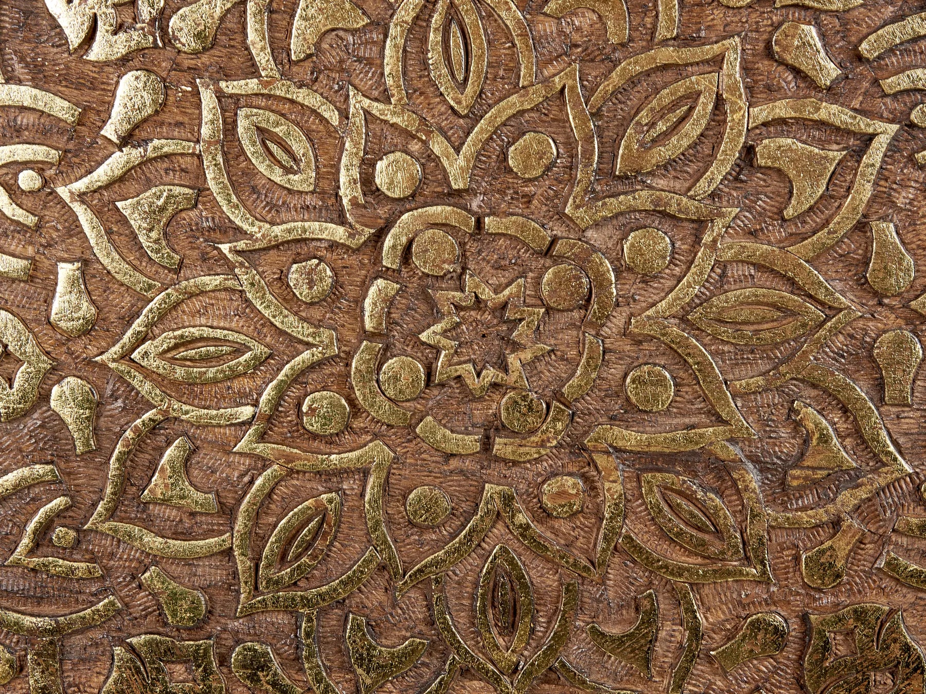 Set of 2 Side Tables RANJA Mango Wood Dark Brown