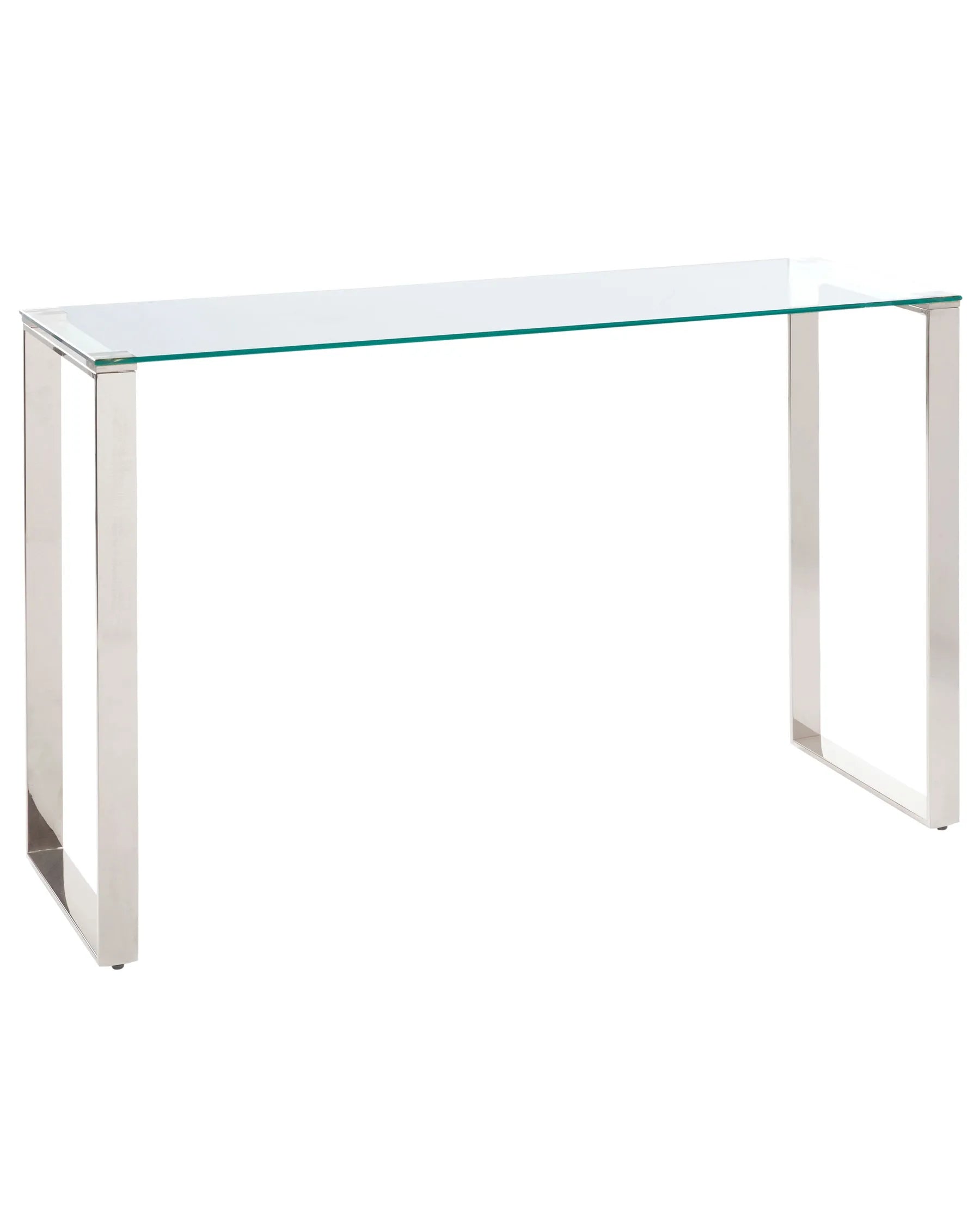 Console Table TILON Tempered Glass Silver