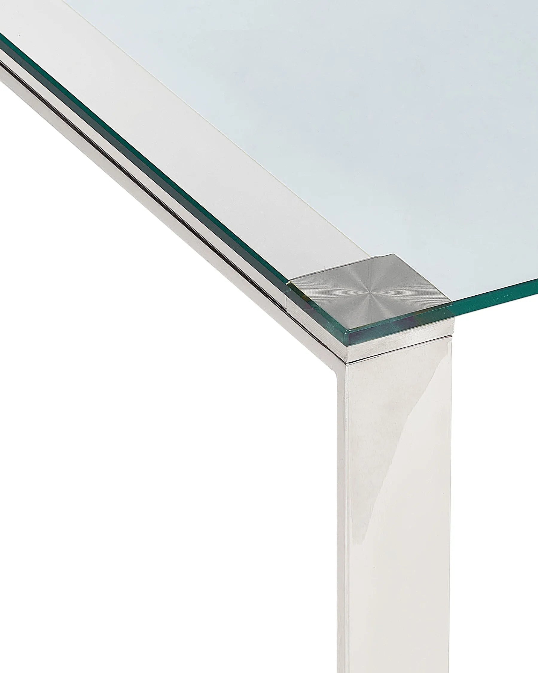 Console Table TILON Tempered Glass Silver