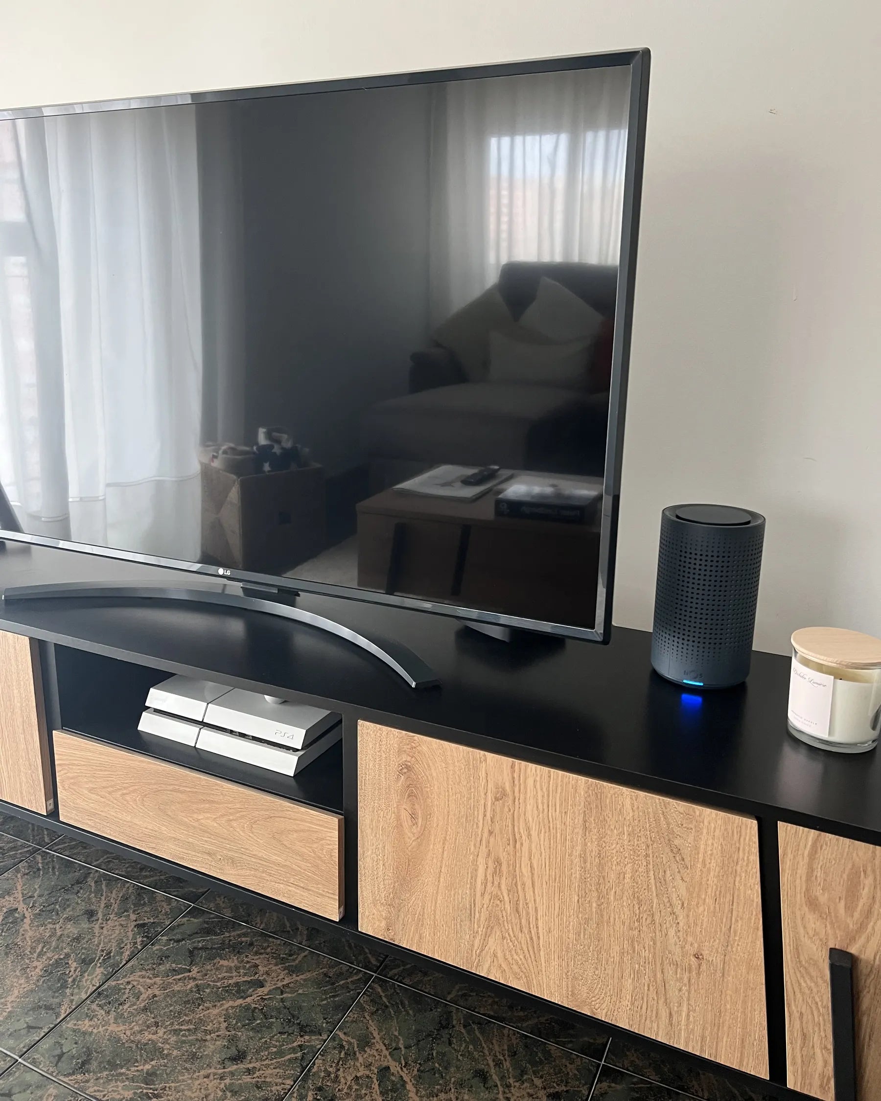 TV Stand BLACKPOOL Brown/ Black