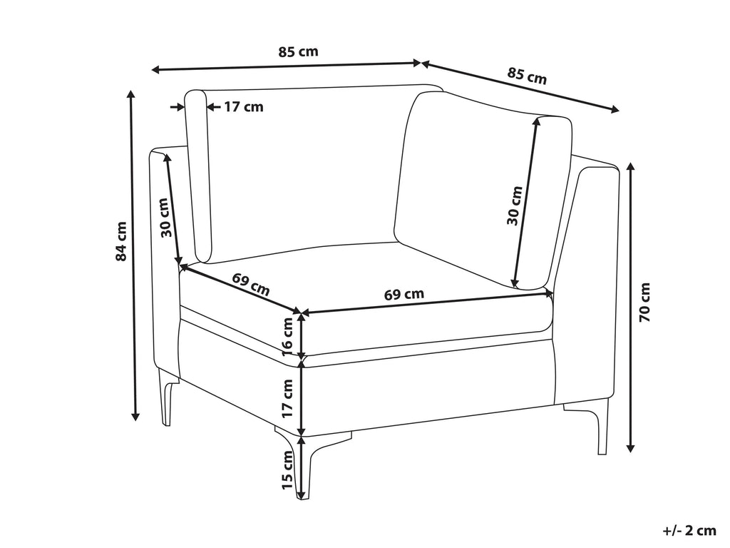 Corner Seat EVJA Velvet Pink