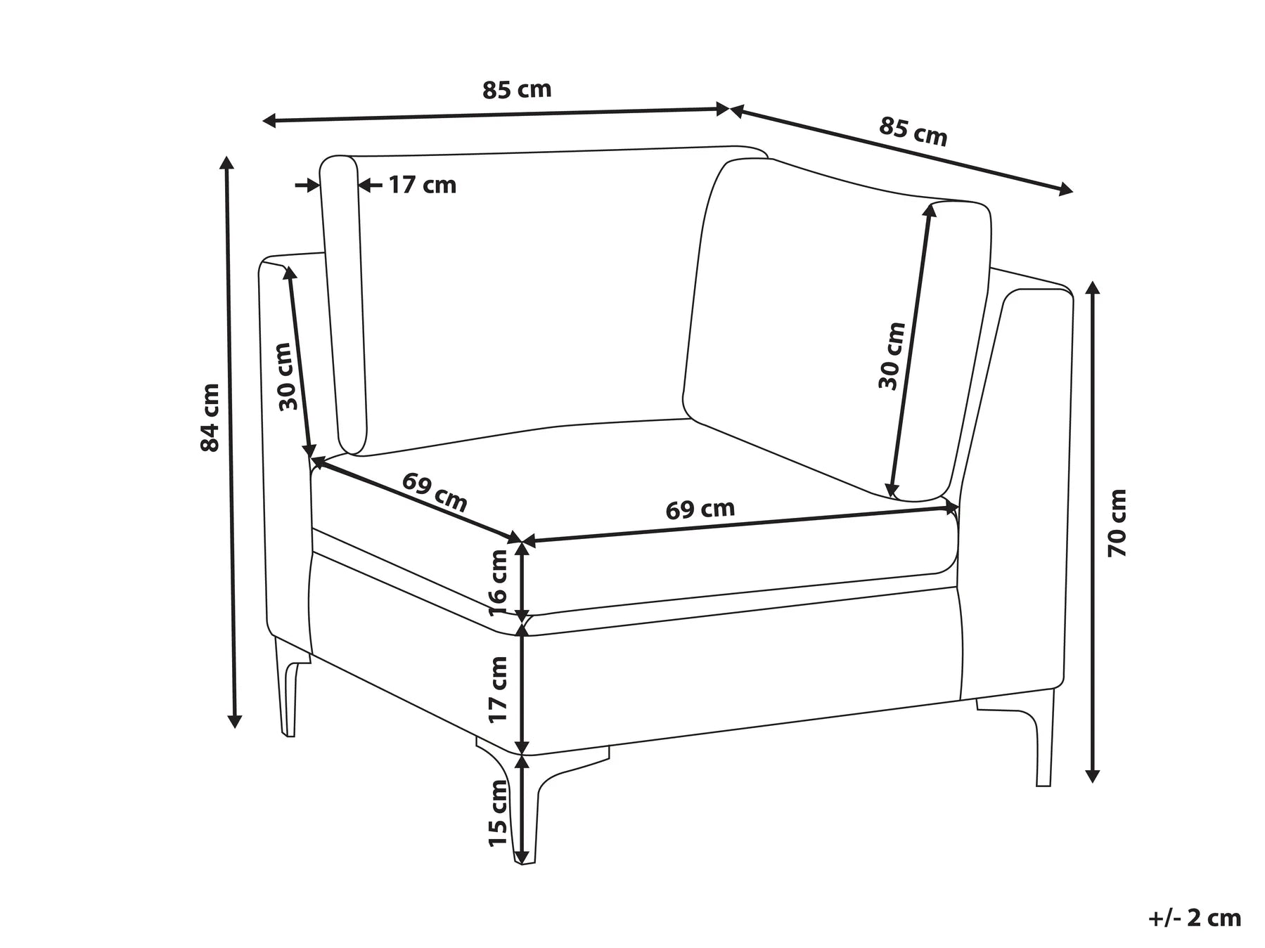 Corner Seat EVJA Velvet Pink