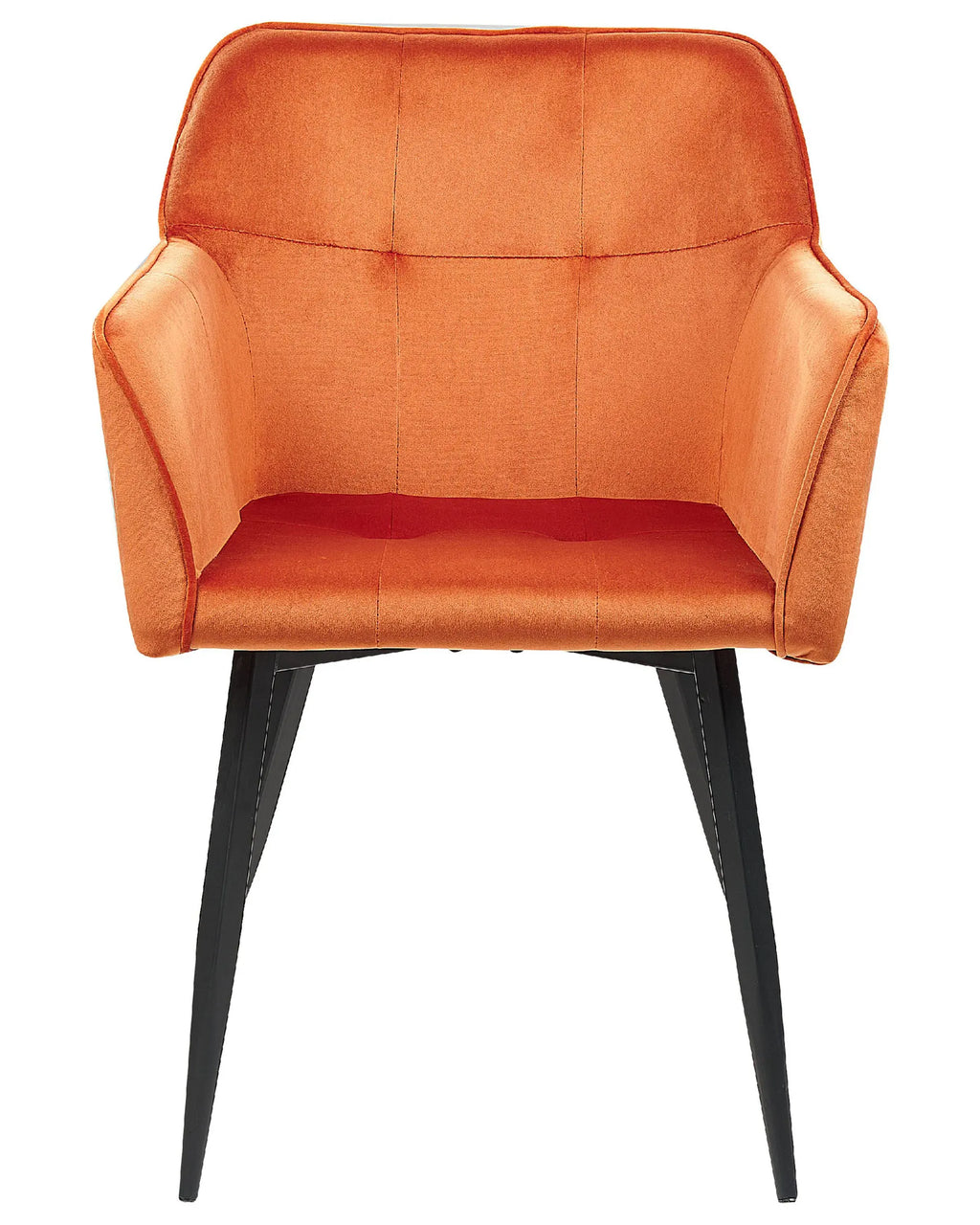 Set of 2 Dining Chairs Velvet Orange