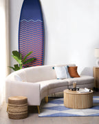 Curved Sofa 4 Seater MOSS Velvet Light Beige