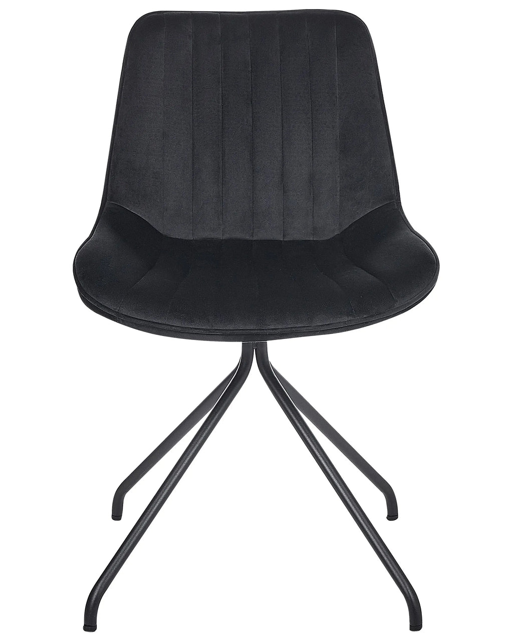 Set of 2 Dining Chairs NAVASOTA Velvet Black