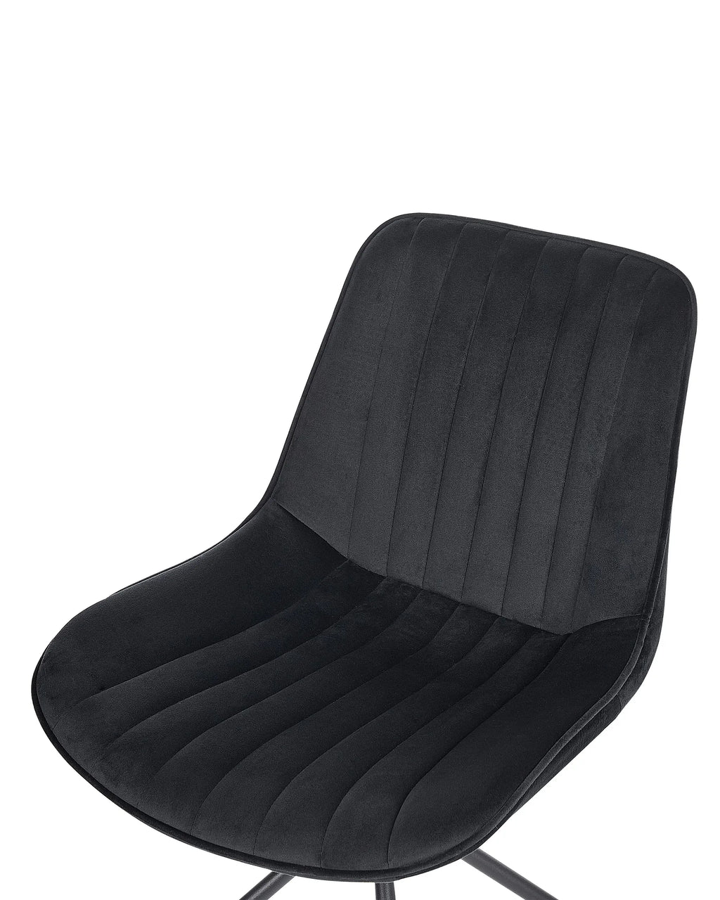 Set of 2 Dining Chairs NAVASOTA Velvet Black