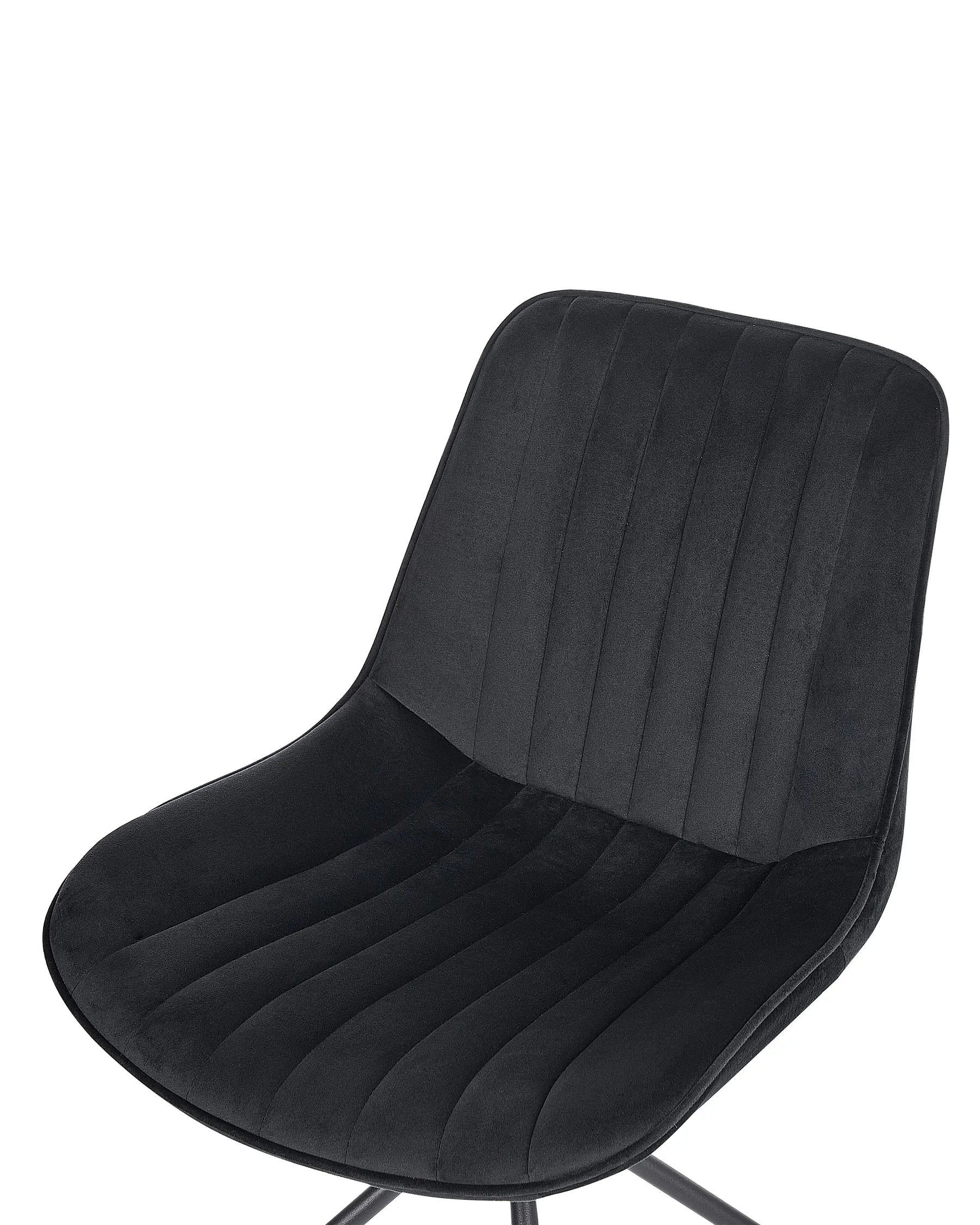 Set of 2 Dining Chairs NAVASOTA Velvet Black