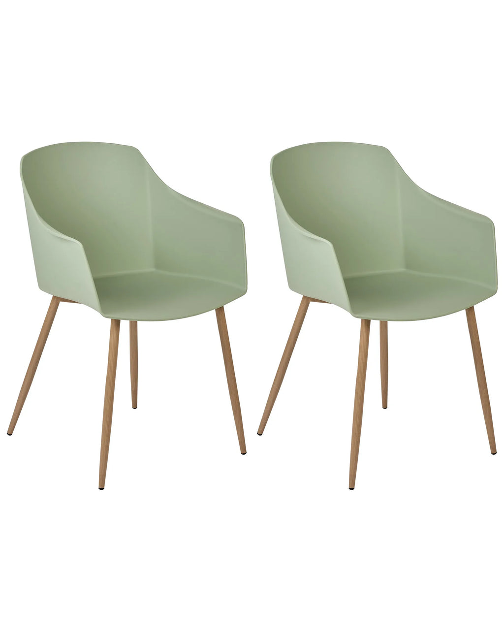 Set of 2 Dining Chairs II Light Green