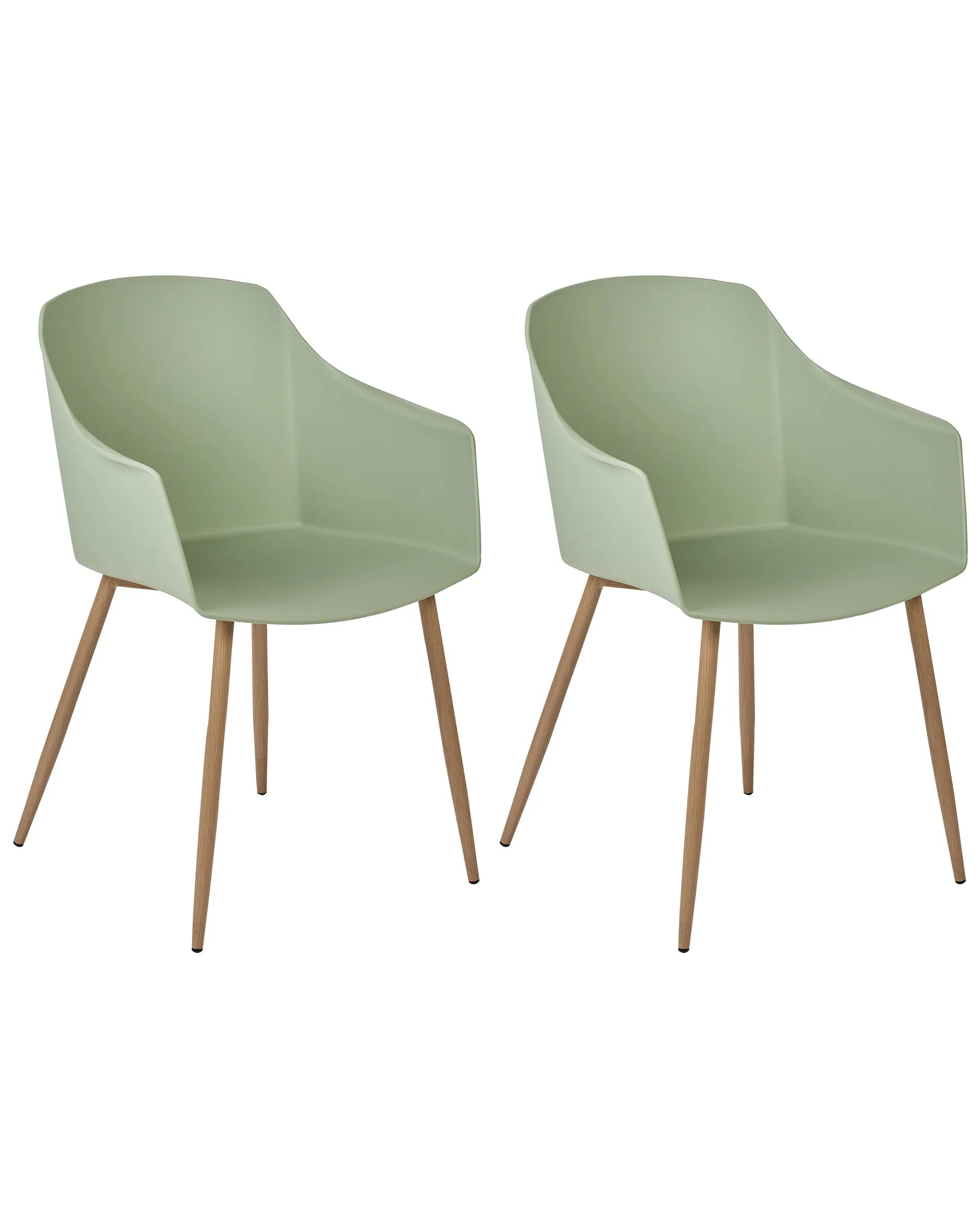 Set of 2 Dining Chairs II Light Green