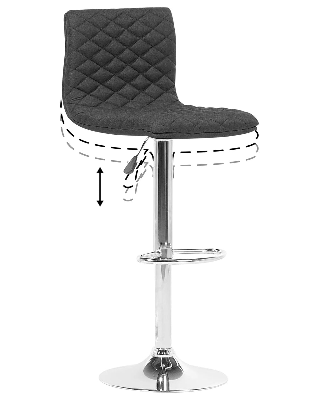 Set of 2 Bar Chairs ORLANDO Swivel Black