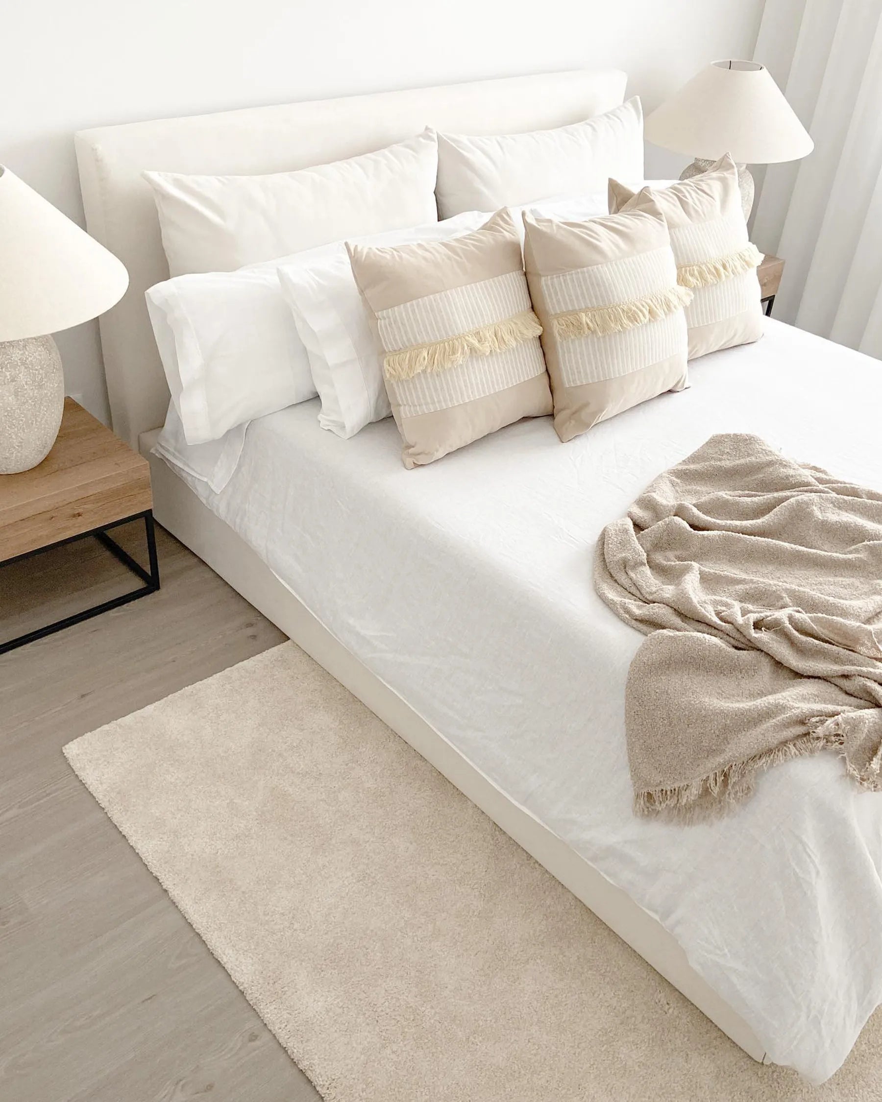 1 Drawer Bedside Table CAIRO Taupe