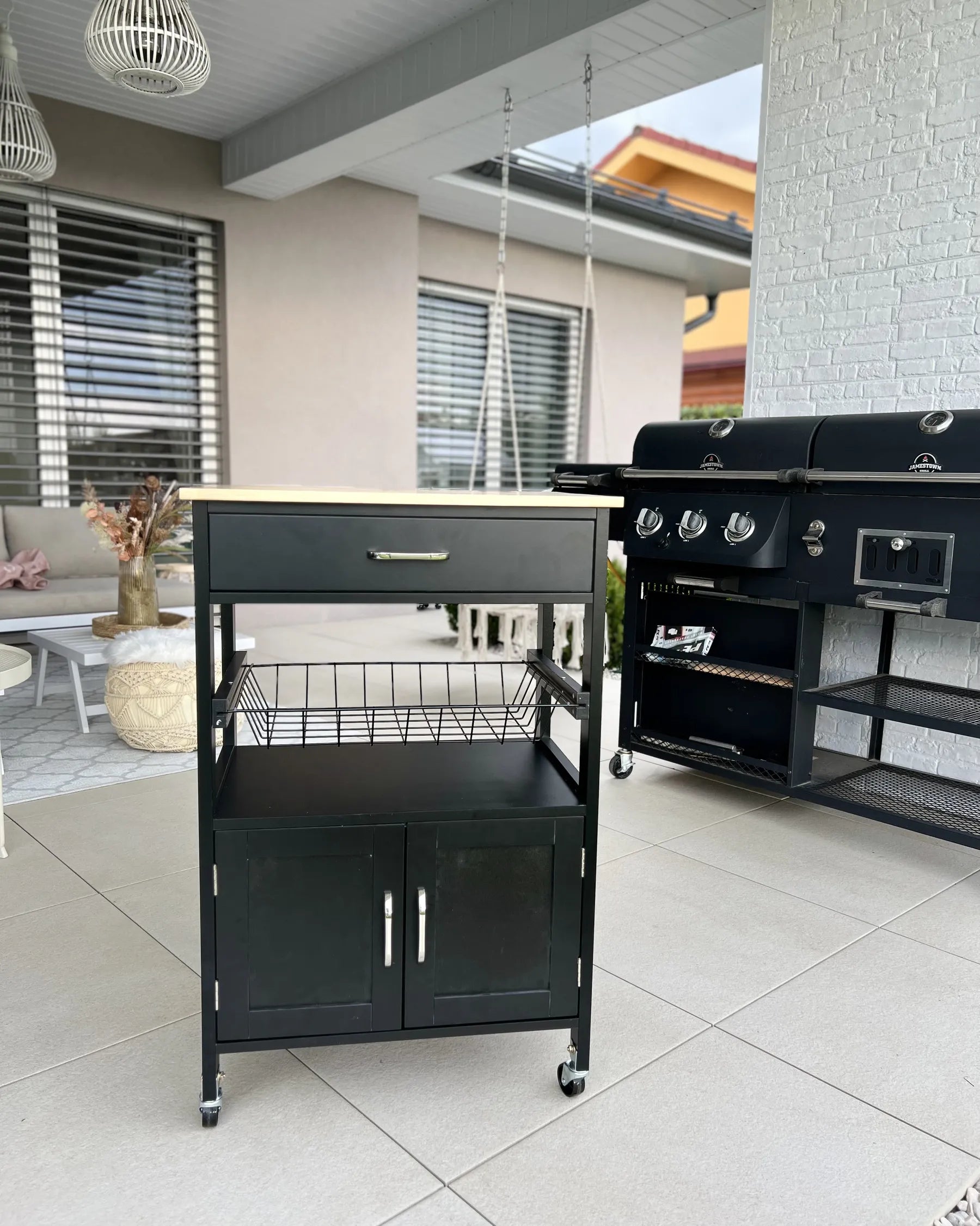 Kitchen Trolley LUGO Black