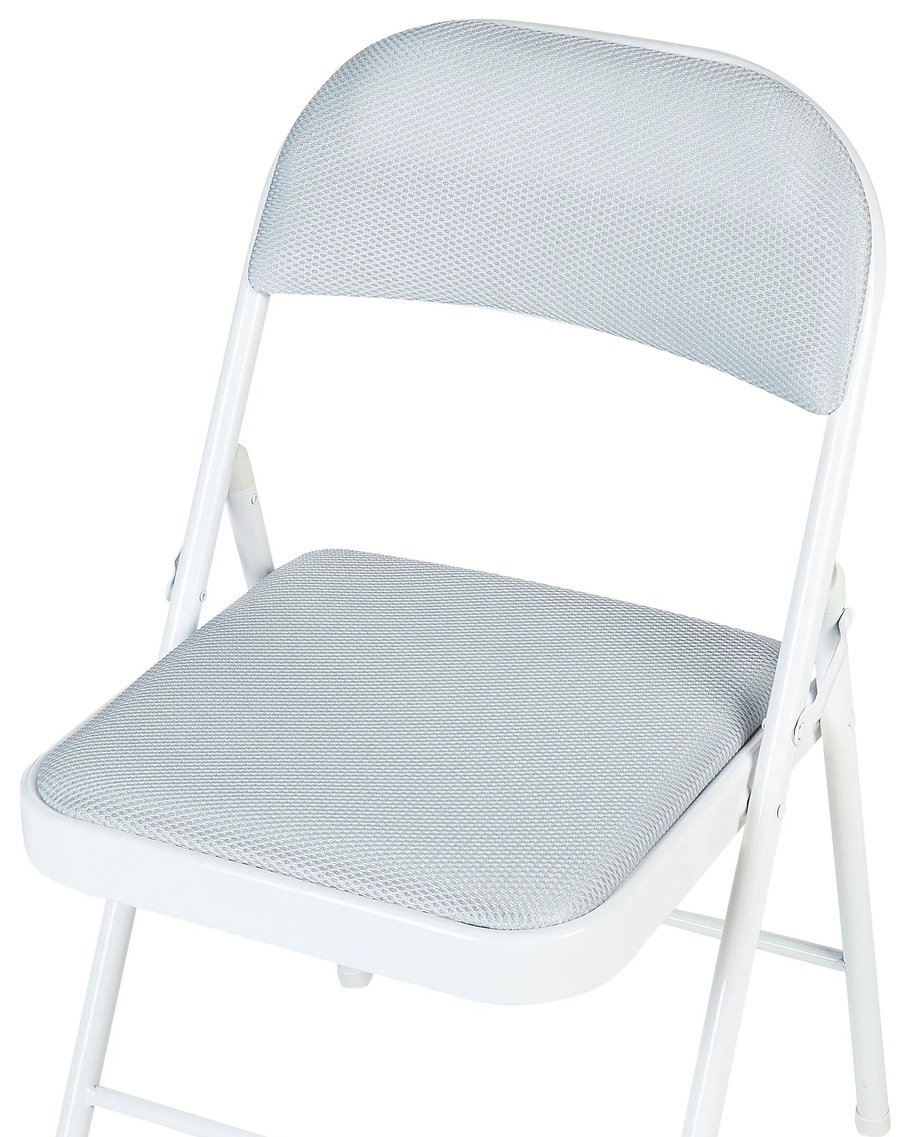 Set of 4 Folding Chairs SPARKS Light Grey