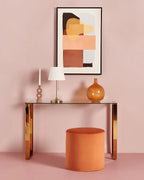 Console Table TILON Tempered Glass Gold