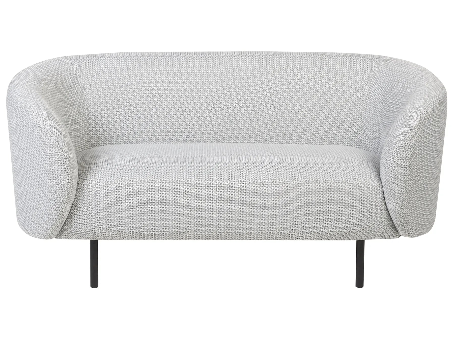 Sofa 2 Seater LOEN Fabric Black/ White