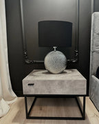 1 Drawer Bedside Table CAIRO Light Grey