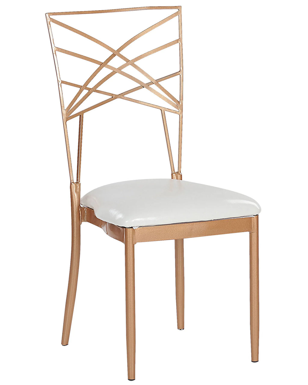Set of 2 Dining Chairs GIRARD Metal Rose Gold