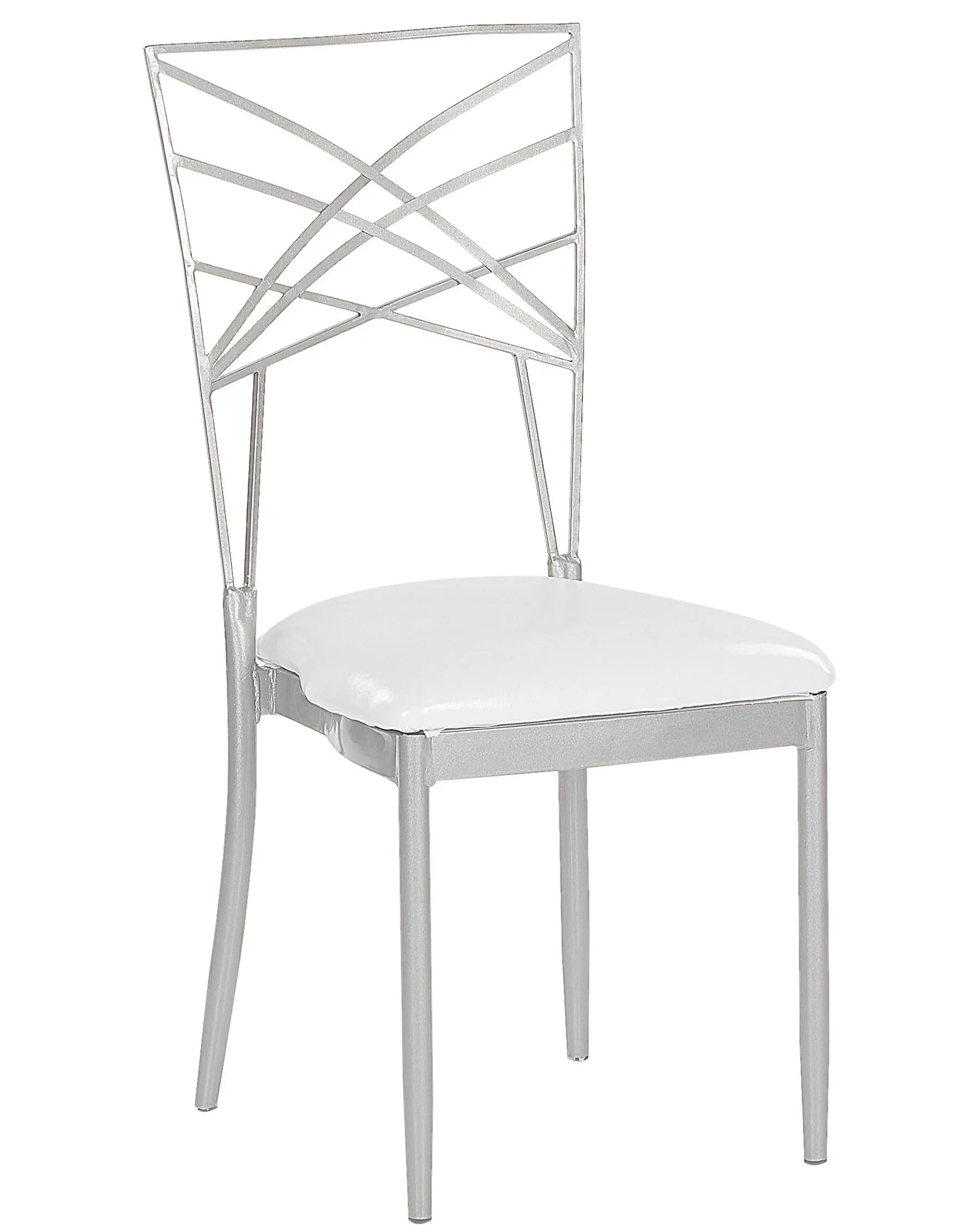 Set of 2 Dining Chairs GIRARD Metal Silver