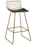 Set of 2 Bar Chairs FREDONIA Metal Gold