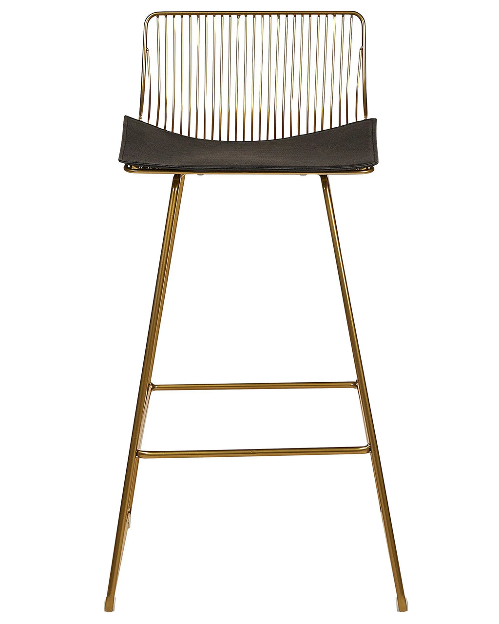 Set of 2 Bar Chairs FREDONIA Metal Gold