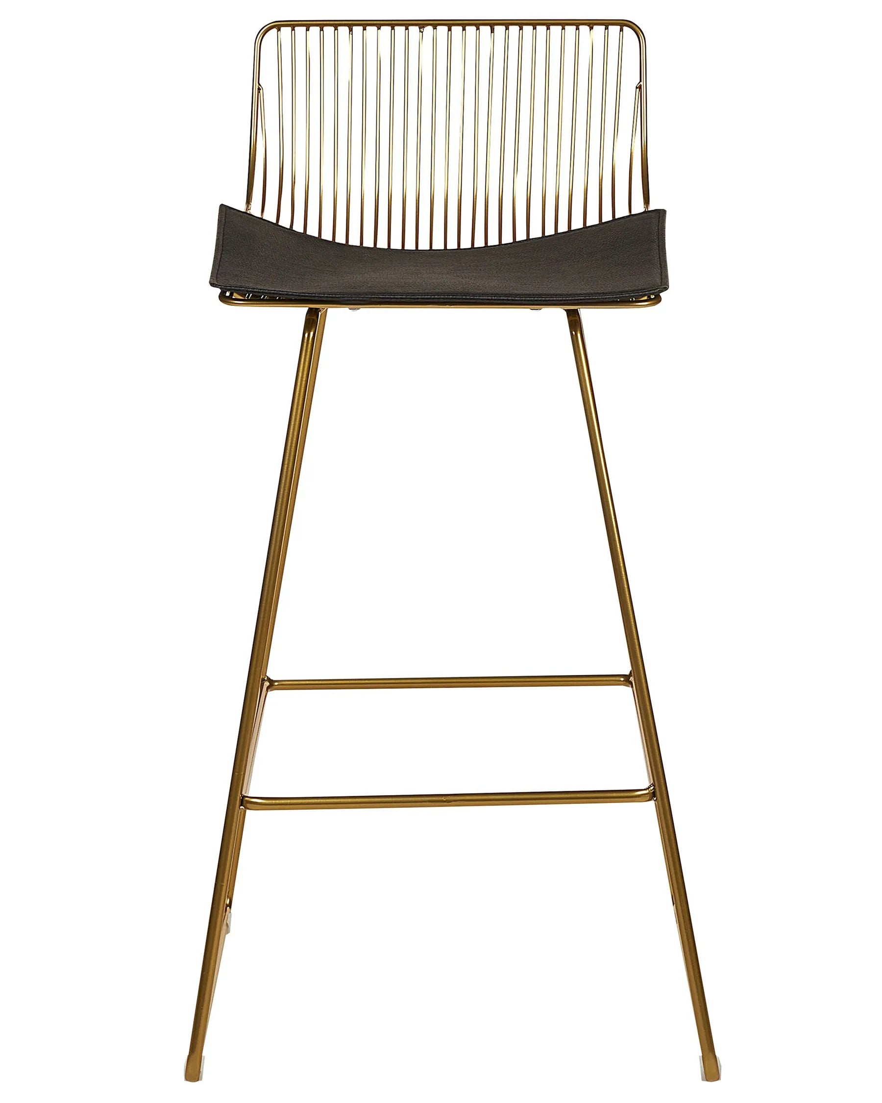 Set of 2 Bar Chairs FREDONIA Metal Gold