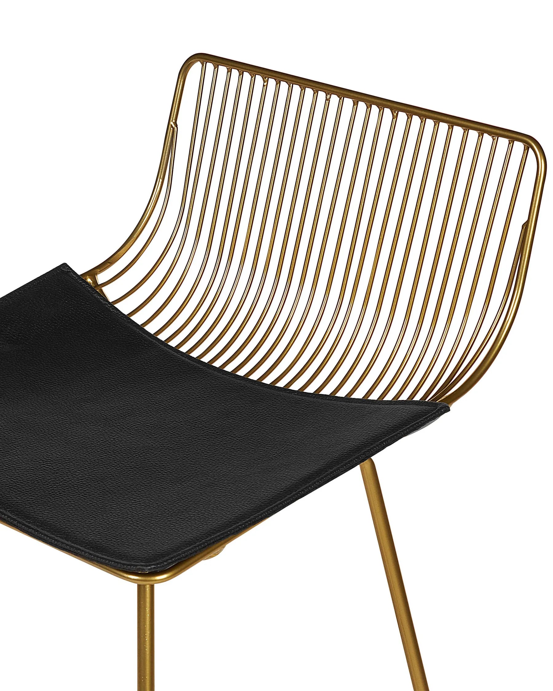 Set of 2 Bar Chairs FREDONIA Metal Gold