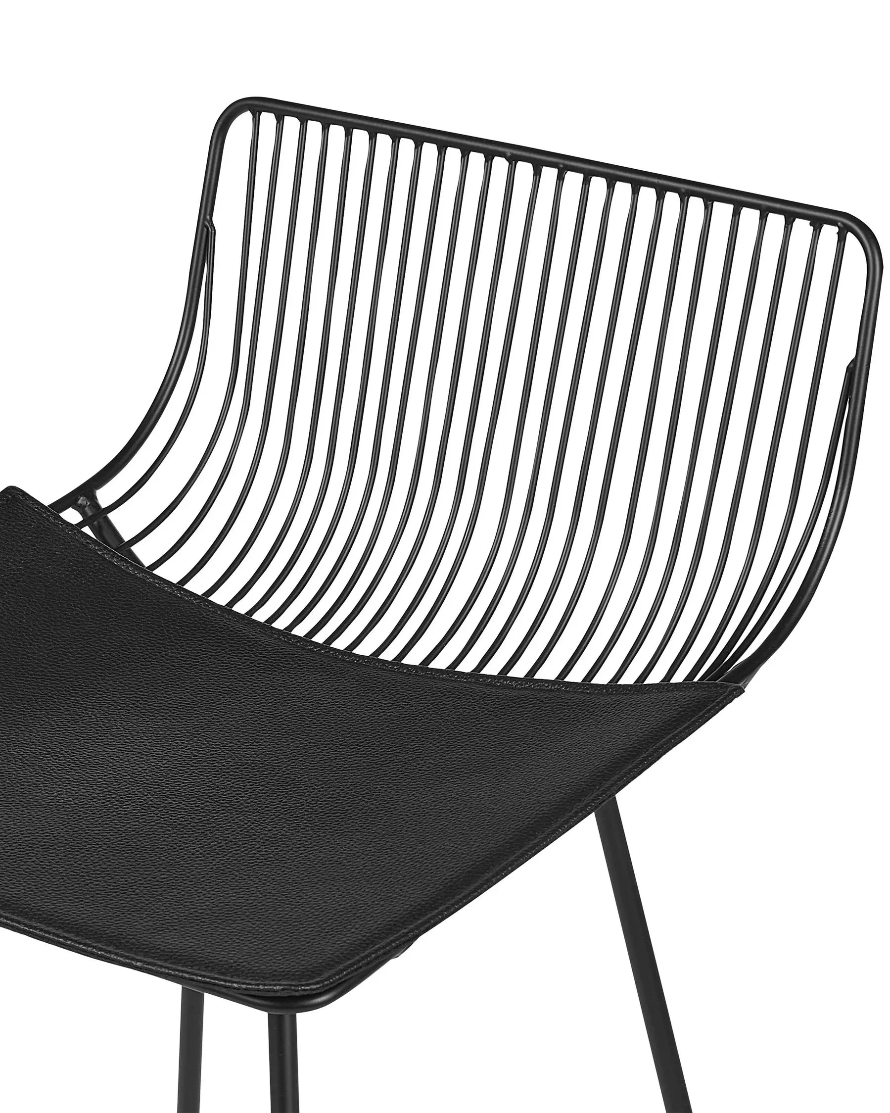 Set of 2 Bar Chairs FREDONIA Metal Black