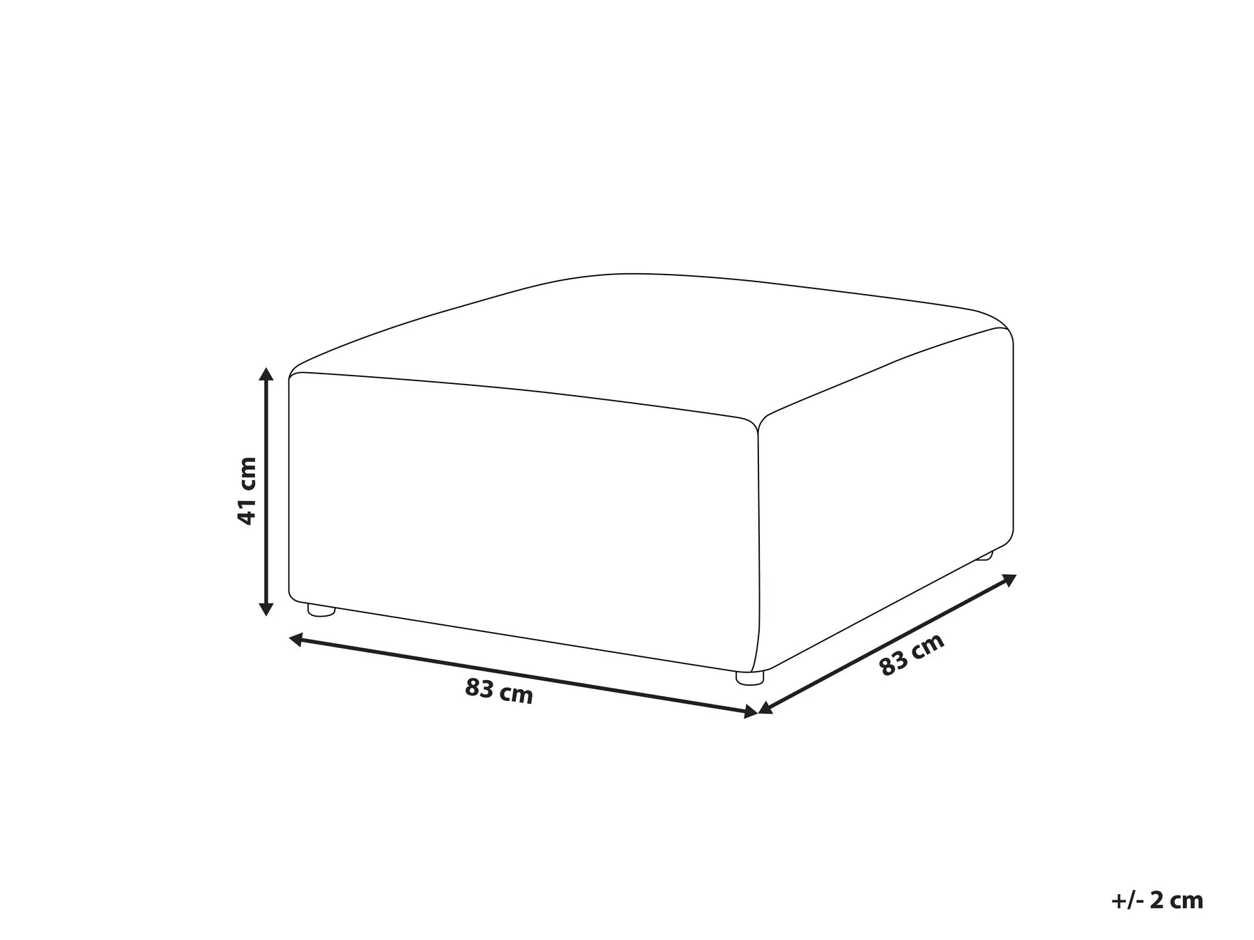 Ottoman LEMVIG Corduroy Off-White