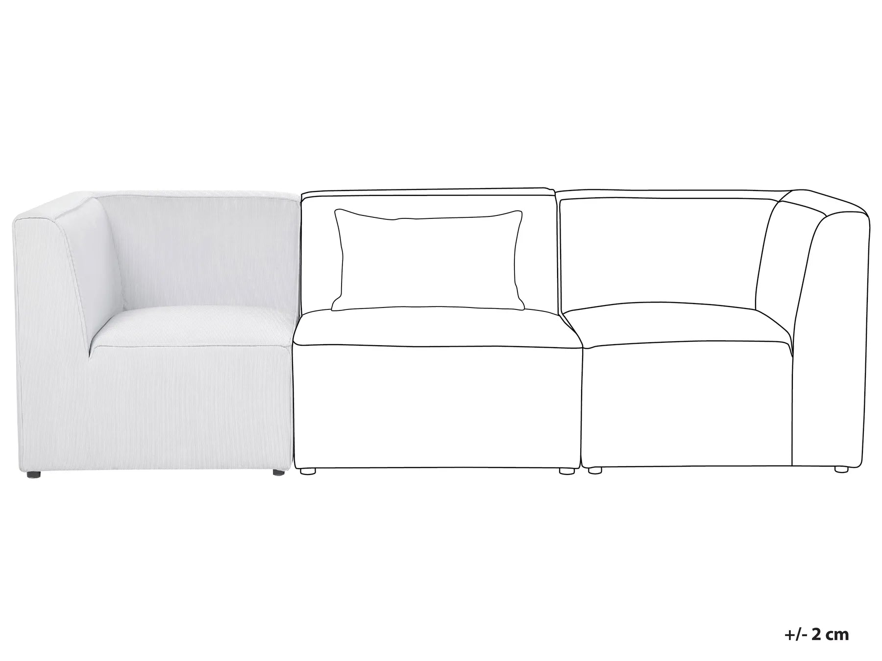 Corner Seat LEMVIG Corduroy Off-White