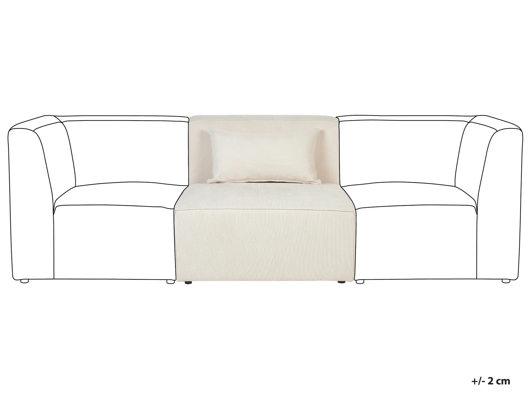 1-Seat Section LEMVIG Corduroy Light Beige