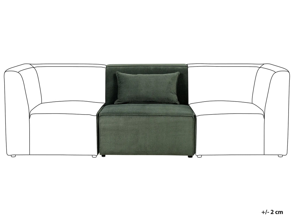 1-Seat Section LEMVIG Corduroy Dark Green
