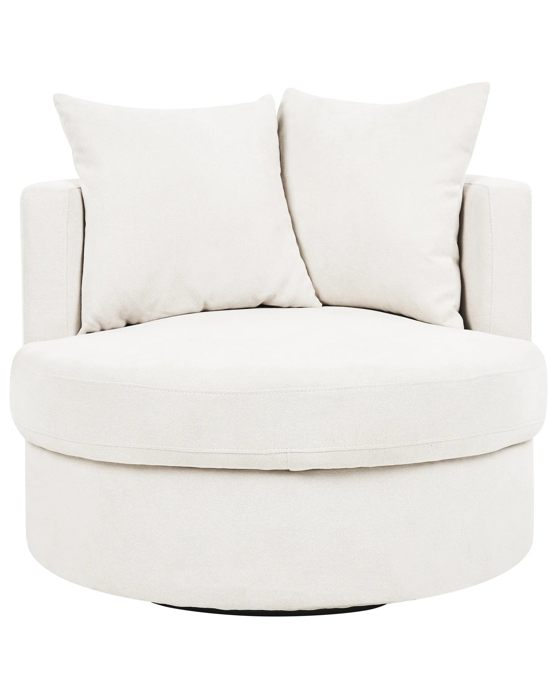 Swivel Armchair DALBY Fabric Light Beige