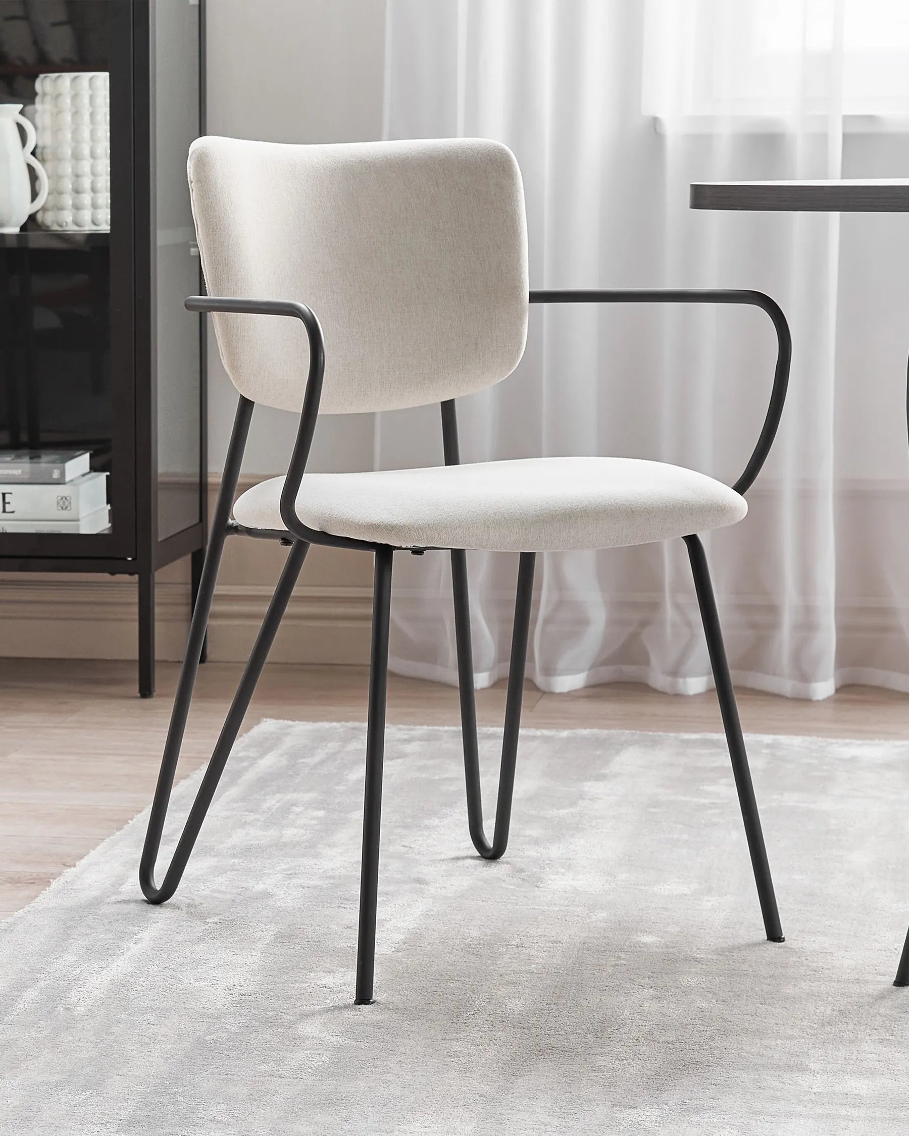 Set of 2 Dining Chairs Off-White