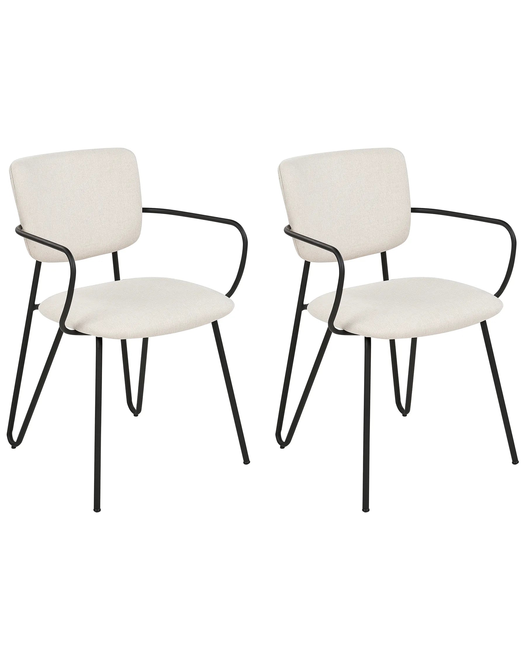 Set of 2 Dining Chairs Off-White
