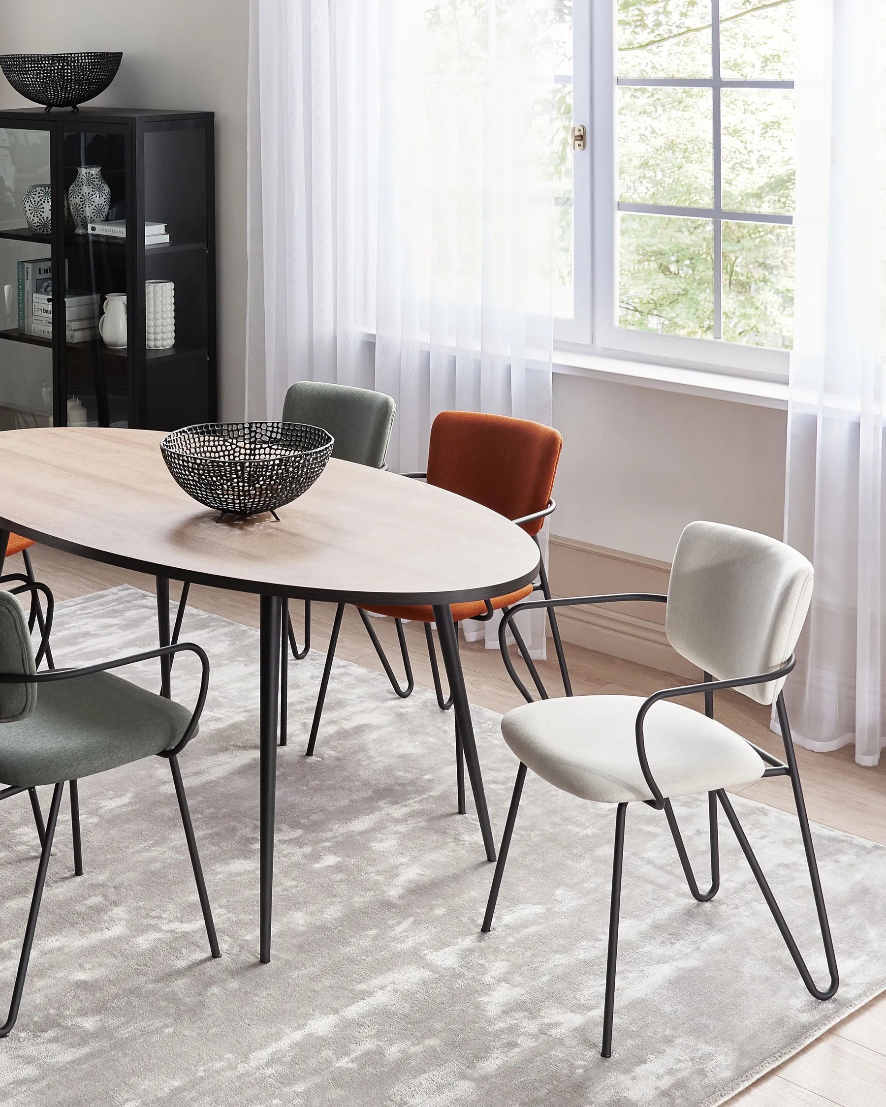 Set of 2 Dining Chairs Off-White