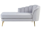 Right-Hand Chaise Lounge ALLIER Velvet Light Grey