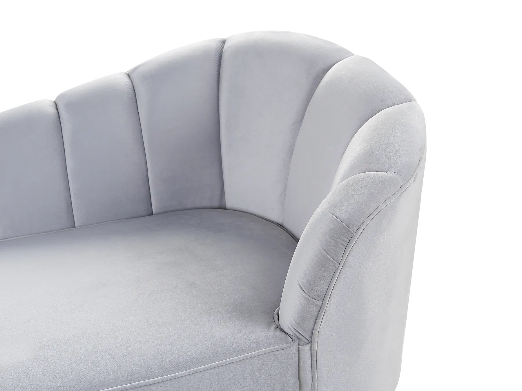 Right-Hand Chaise Lounge ALLIER Velvet Light Grey