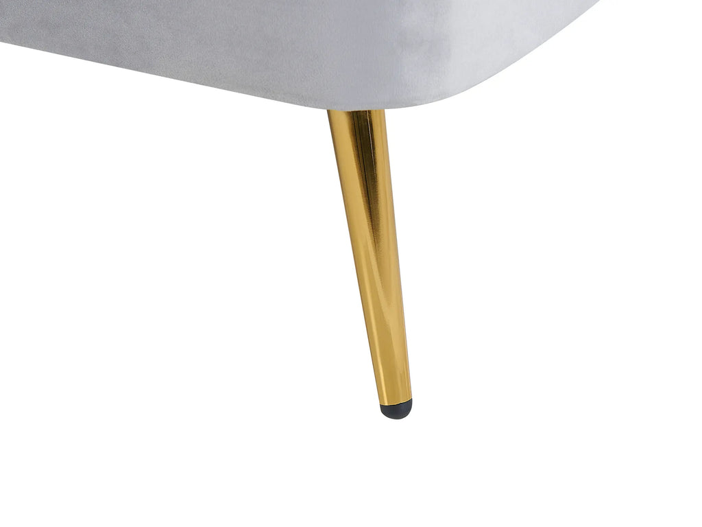 Right-Hand Chaise Lounge ALLIER Velvet Light Grey