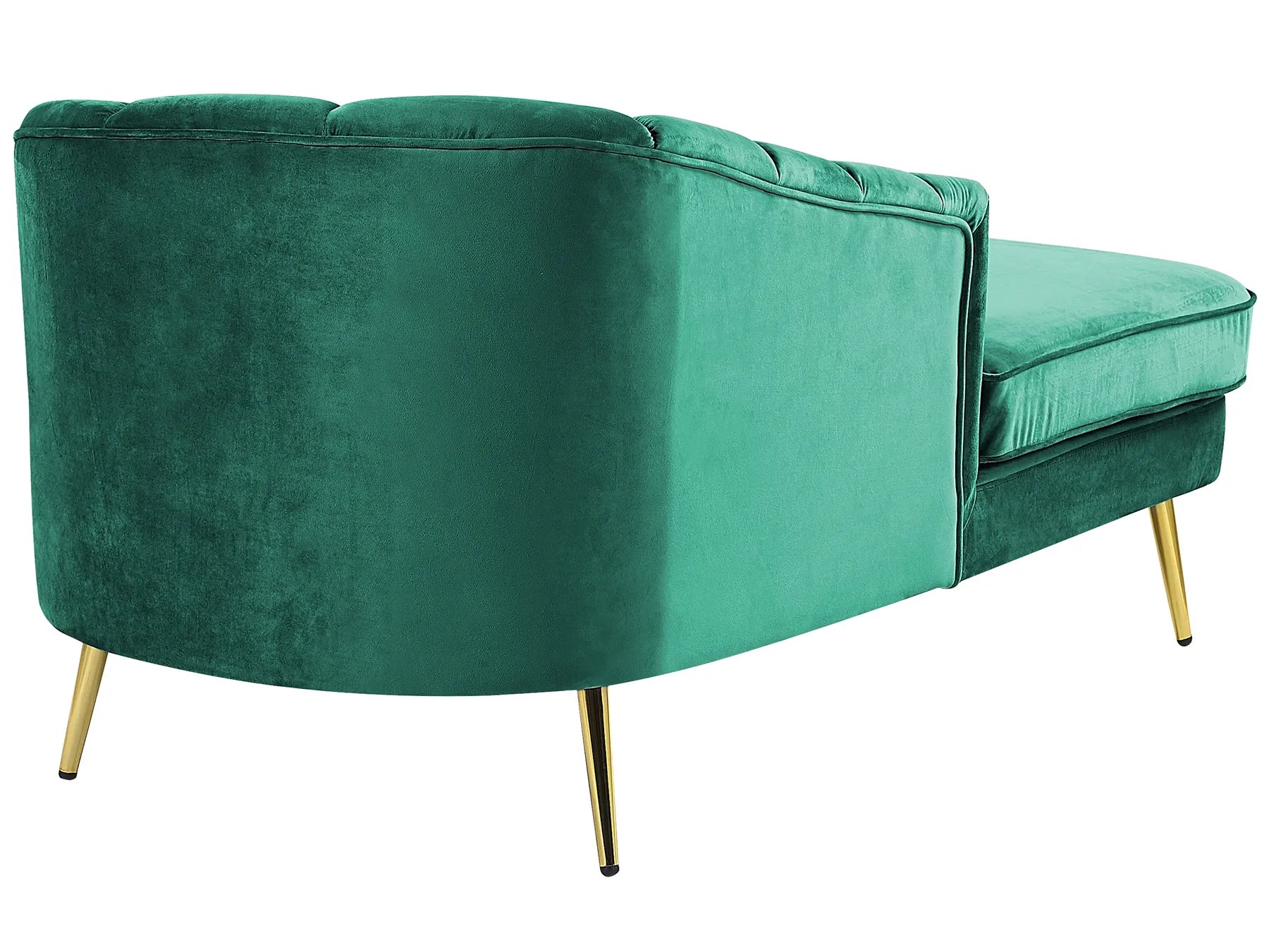 Right-Hand Chaise Lounge ALLIER Velvet Emerald Green