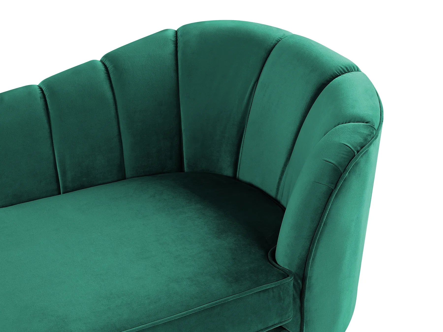 Right-Hand Chaise Lounge ALLIER Velvet Emerald Green