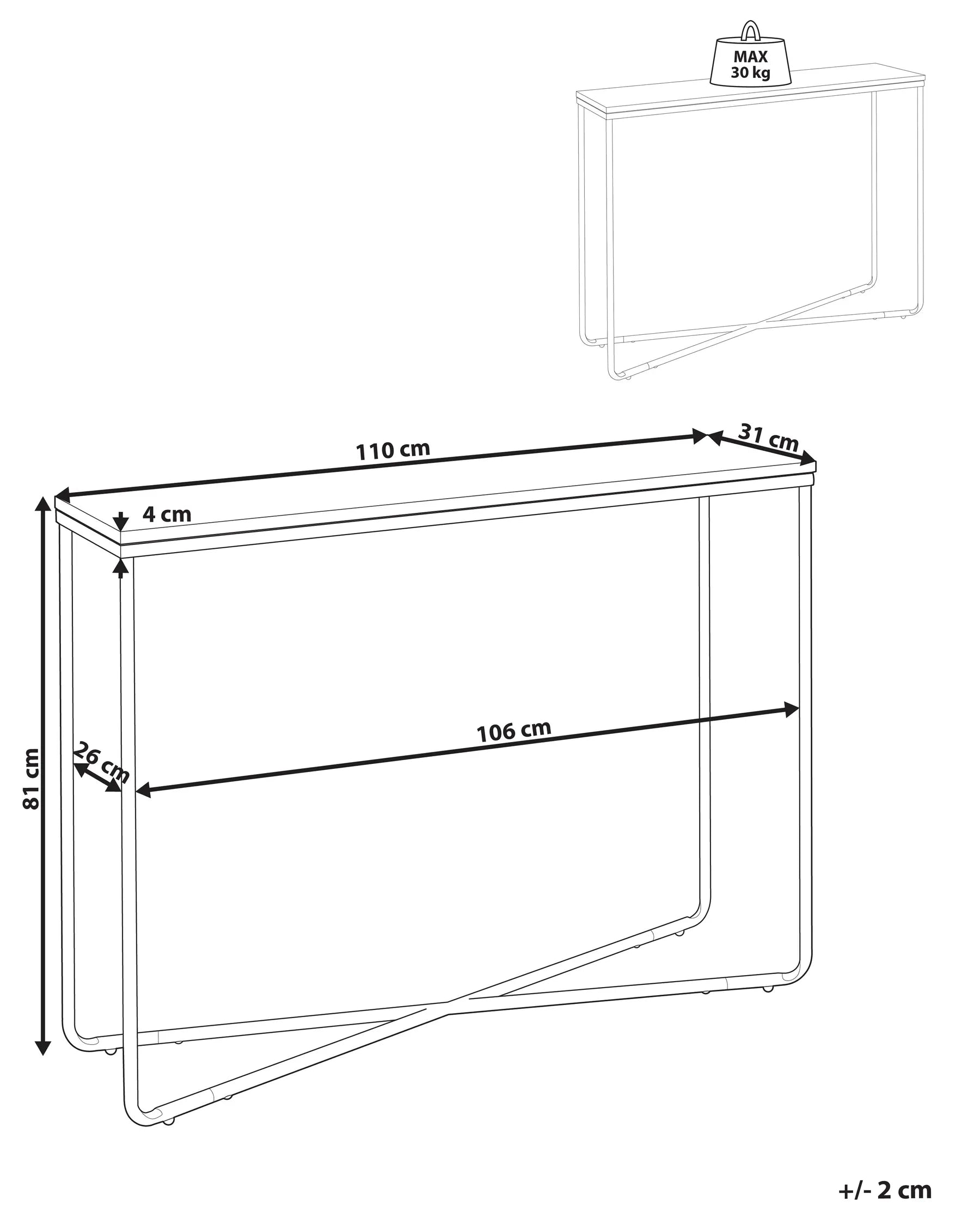 Console Table LAKOTA Grey Concrete Effect