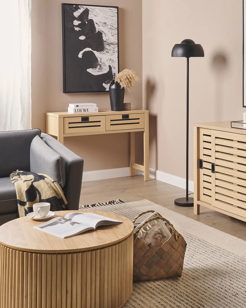 Console Table RANDA Light Brown