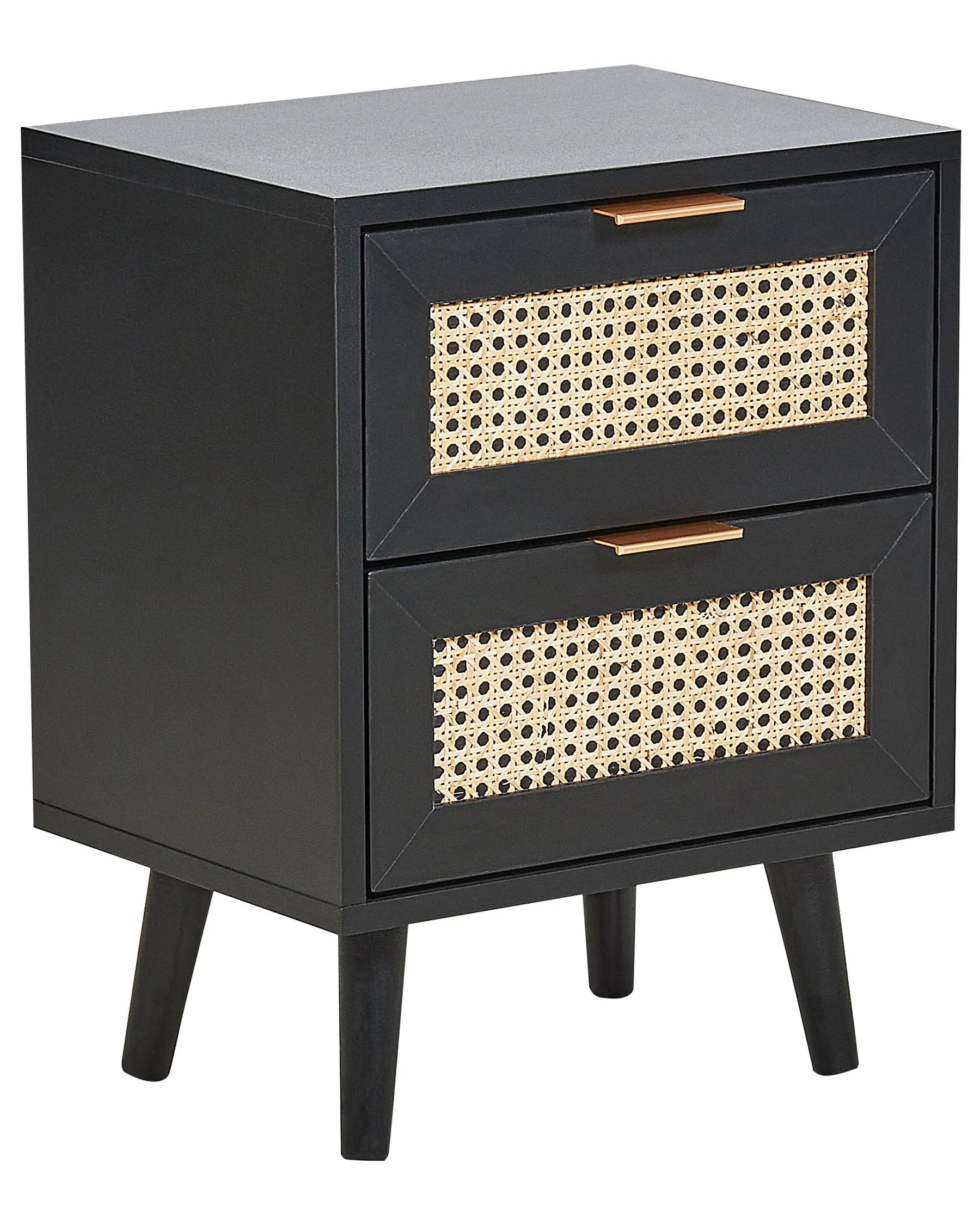 2 Drawer Bedside Table OPOCO Black