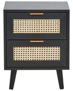 2 Drawer Bedside Table OPOCO Black