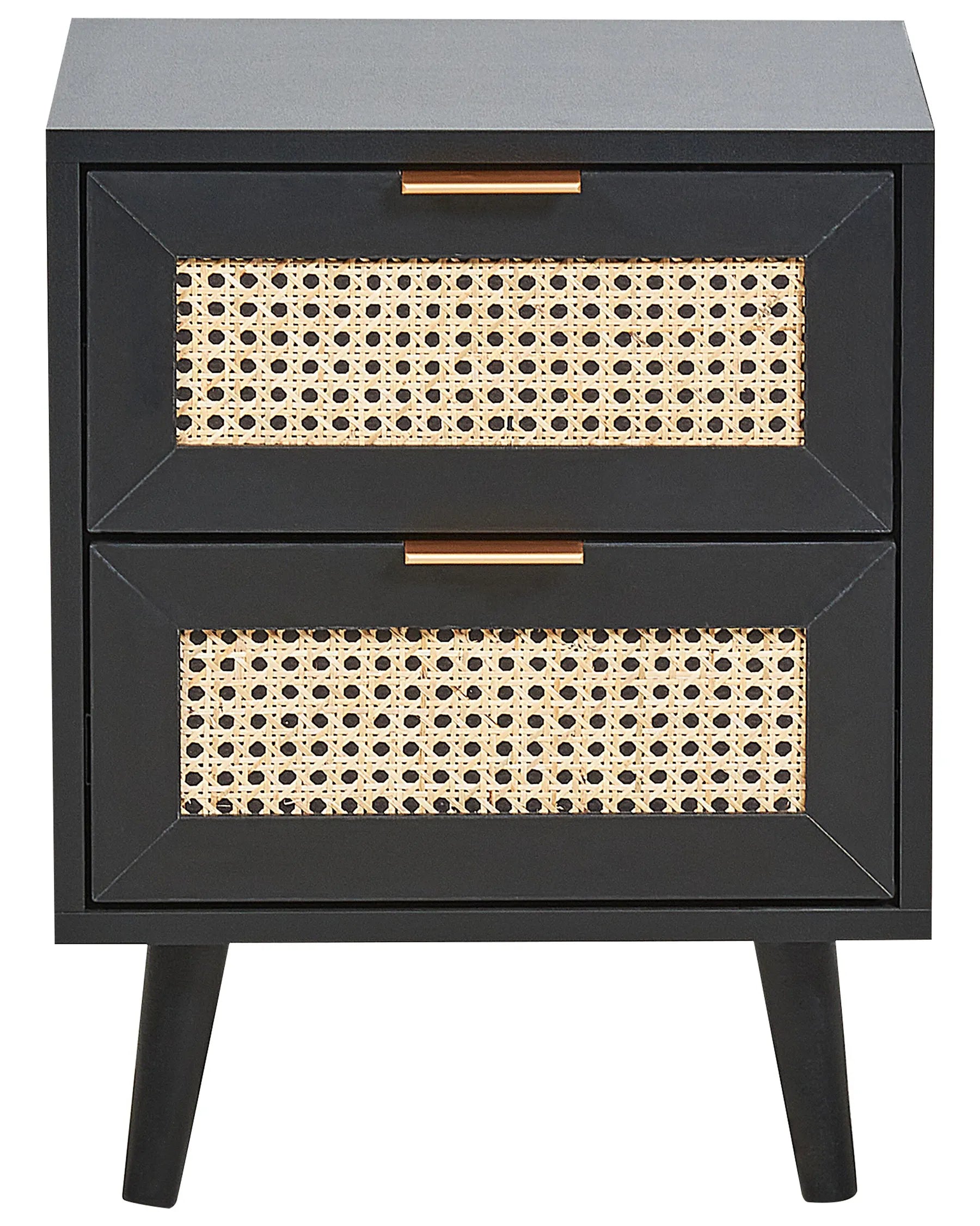 2 Drawer Bedside Table OPOCO Black