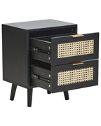 2 Drawer Bedside Table OPOCO Black