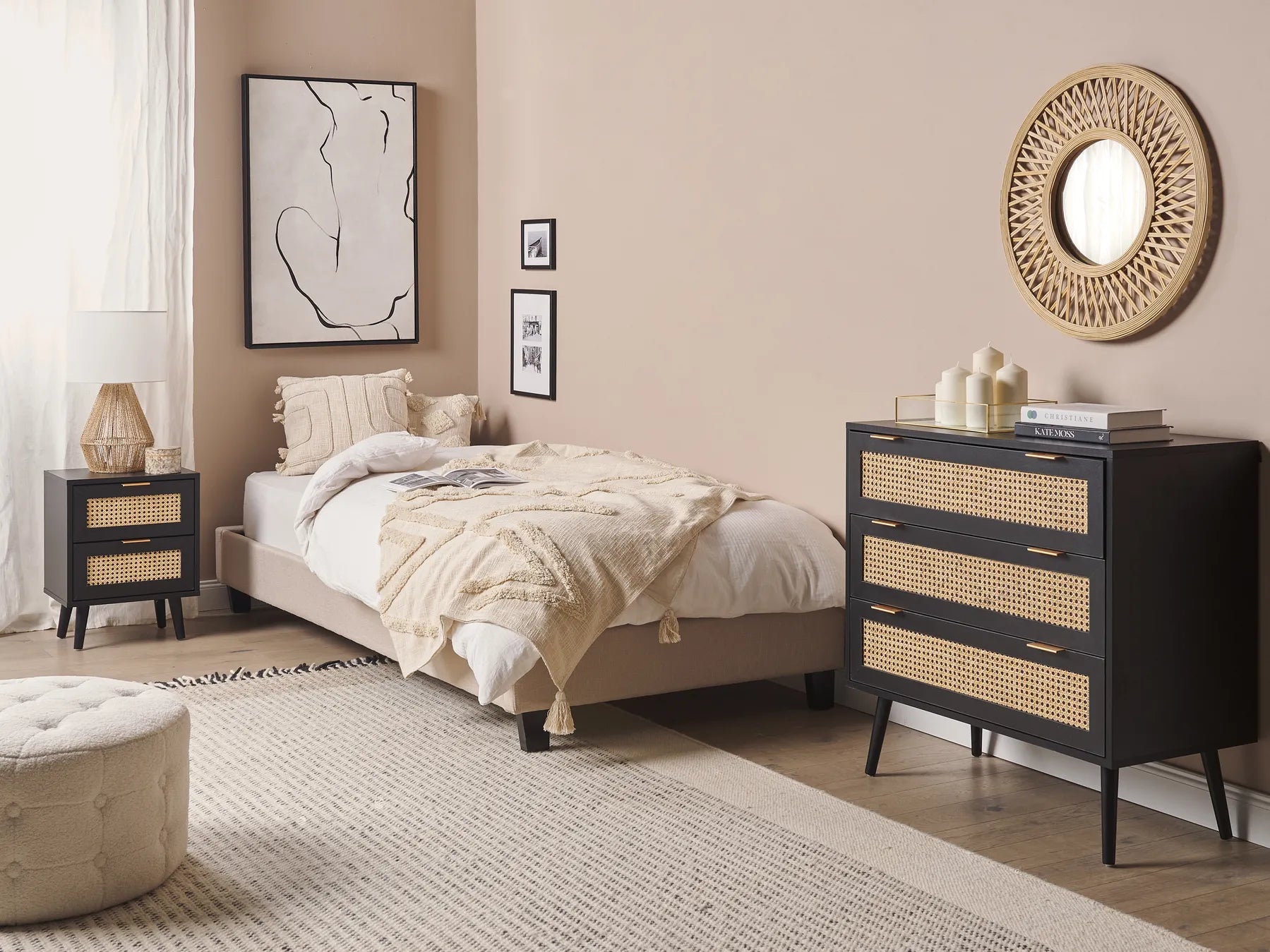 3 Drawer Chest OPOCO Black