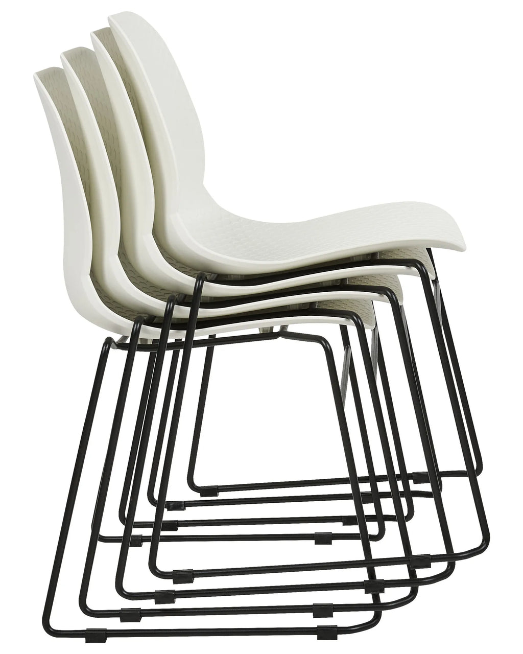Set of 4 Conference Chairs PANORA White