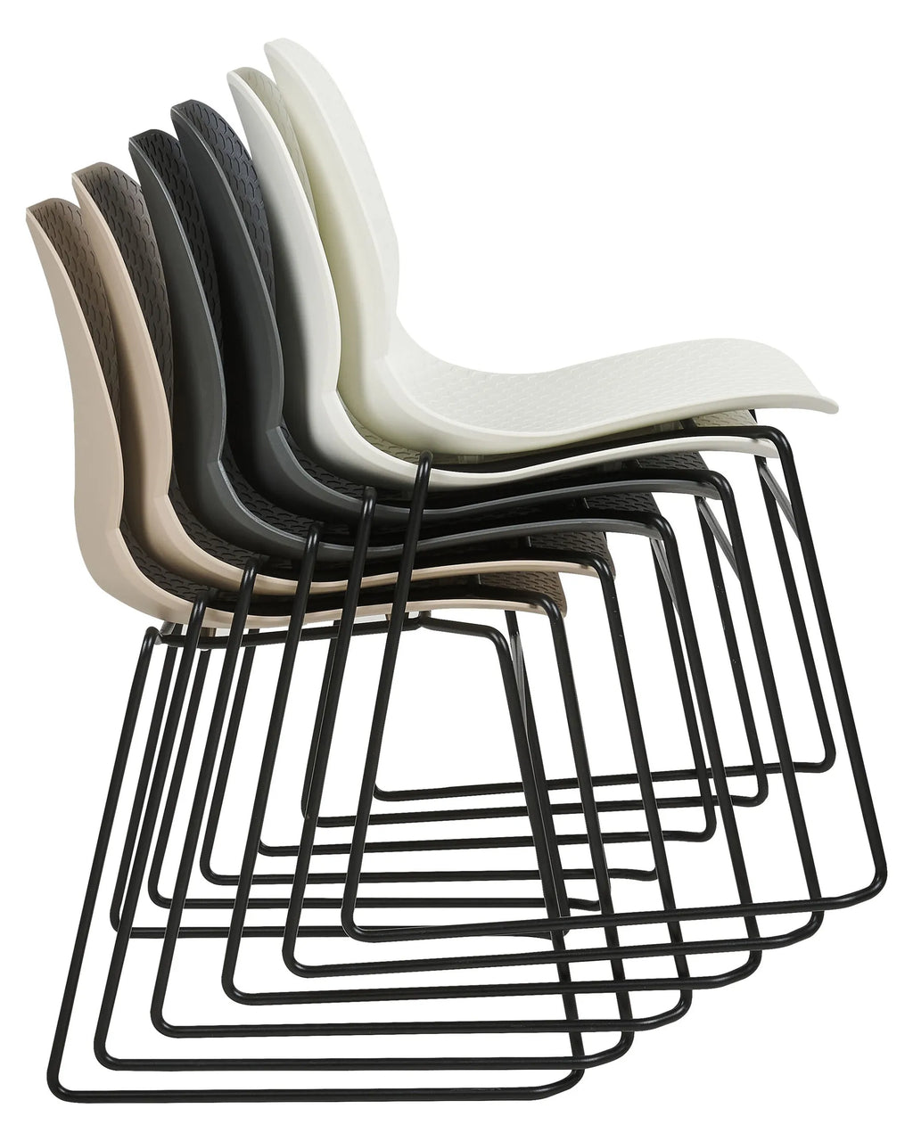 Set of 4 Conference Chairs PANORA White